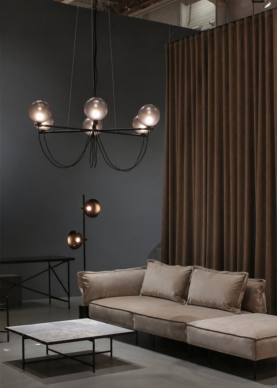 Smoky Villa Gray Glass Chandelier - Galastellar