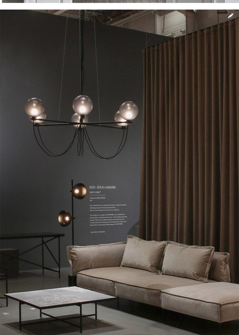 Smoky Villa Gray Glass Chandelier - Galastellar
