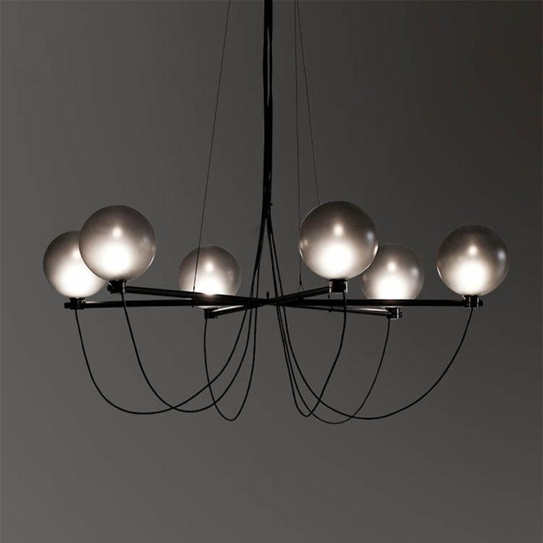 Smoky Villa Gray Glass Chandelier - Galastellar