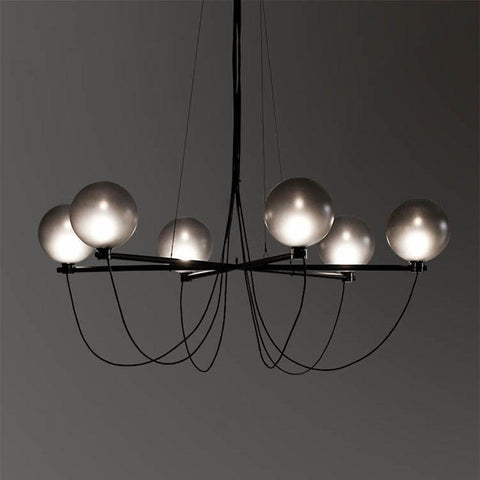 Smoky Villa Gray Glass Chandelier - Galastellar Smoky Villa Gray Glass Chandelier - Galastellar