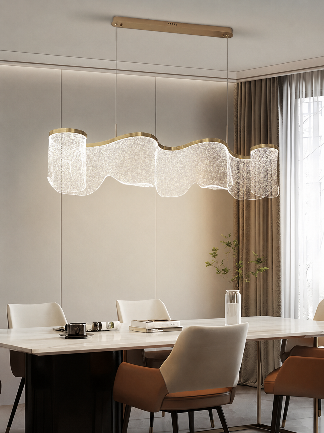 Atria Ripple Ribbon Chandelier