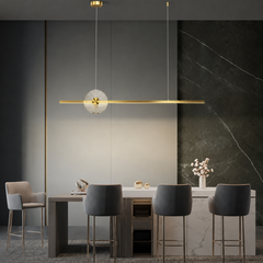Kaus Ribbed Disc Bar Pendant Lamp