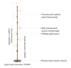Hamal Column Globe Floor Lamp