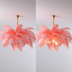Aludra Layered Feather Chandelier