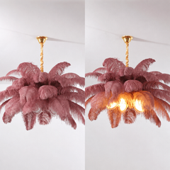 Aludra Layered Feather Chandelier