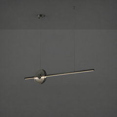 Kaus Ribbed Disc Bar Pendant Lamp