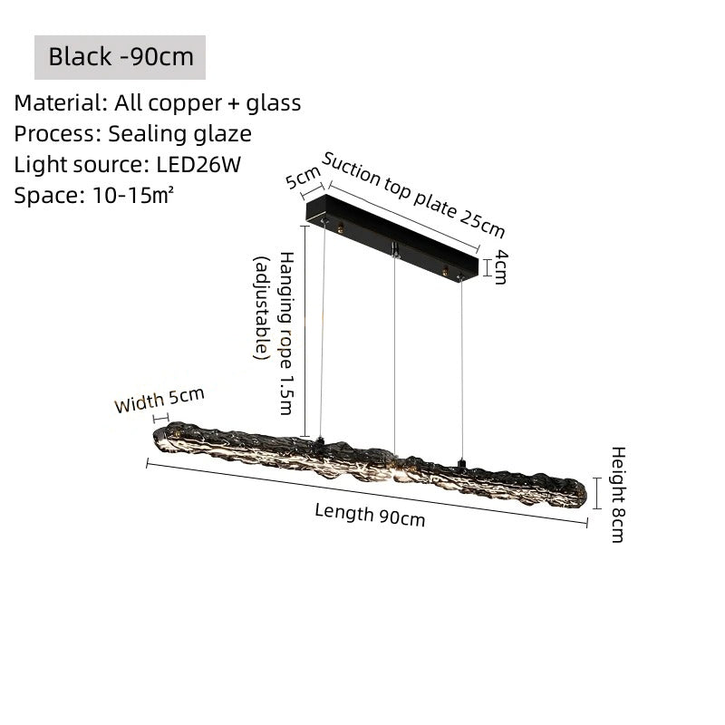 Alderamin Textured Accent Bar Pendant Lamp
