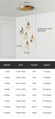 Acrux Faceted Crystal Cascade Chandelier