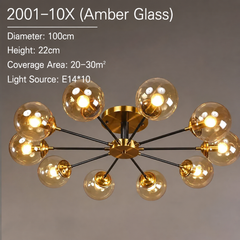 Mahasim Glass Globe Chandelier