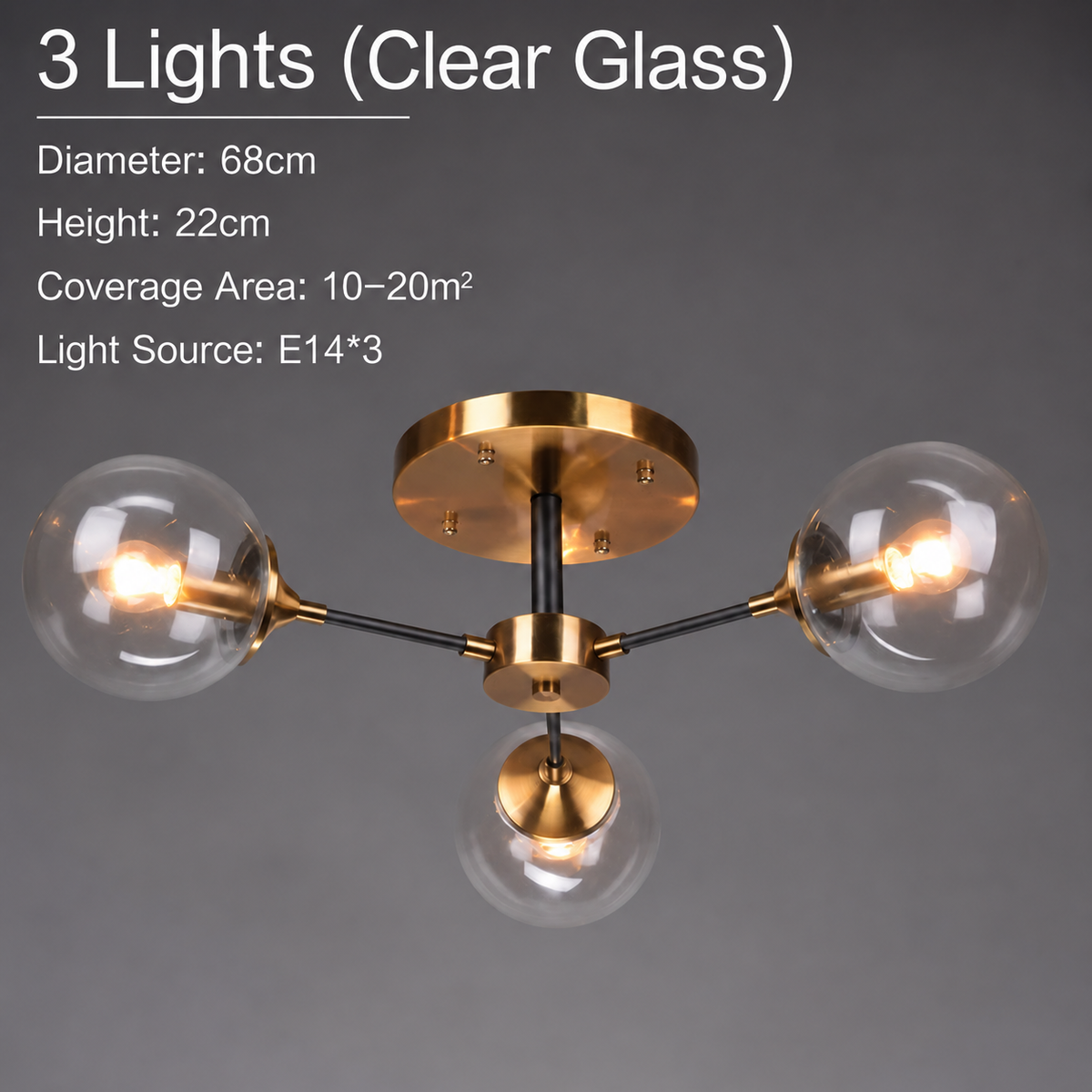 Mahasim Glass Globe Ceiling Light