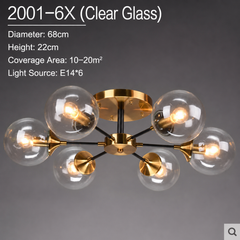 Mahasim Glass Globe Chandelier