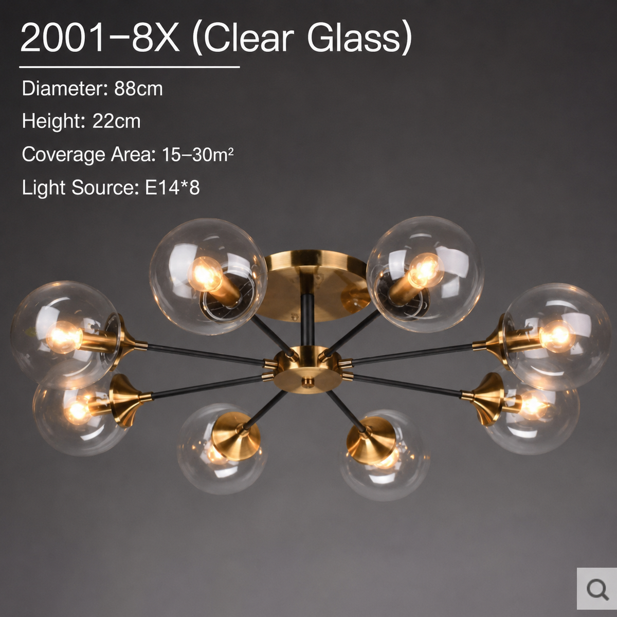 Mahasim Glass Globe Chandelier