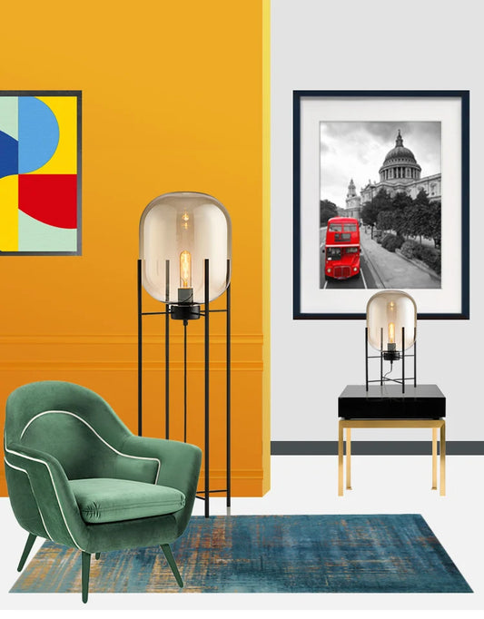 Minkar Glass Dome Floor Lamp
