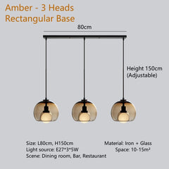 Imai Glass Dome Globe Pendant Lamp