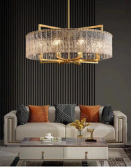 Ain Framed Textured Glass Chandelier