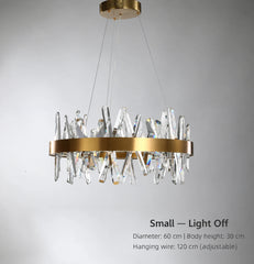 Nusakan Crossed Crystal Rod Chandelier