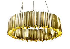 Mensae Ribbed Metal Chandelier