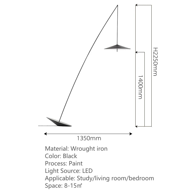 Nihal Arc Disc Floor Lamp