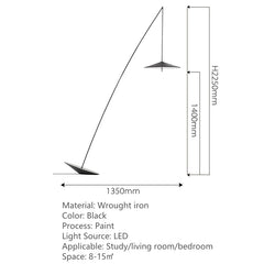 Nihal Arc Disc Floor Lamp