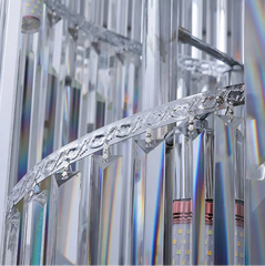 Mensae Spiral Crystal Column Chandelier