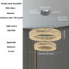 Alnair Prismatic Crystal Ring Chandelier
