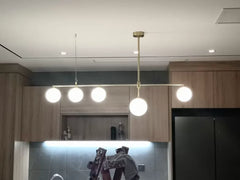 Hamal Linear Drop Globe Pendant Lamp