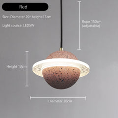 Caph Saturn Cement Pendant Lamp