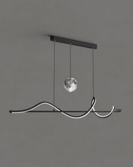 Albaldah Wave Bar Globe Pendant Lamp