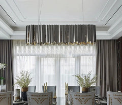 Mensae Ribbed Metal Chandelier