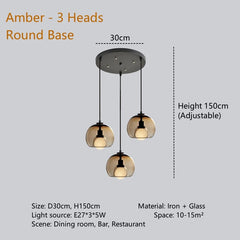 Imai Glass Dome Globe Pendant Lamp