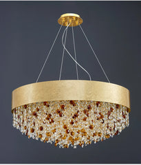 Alpherg Crystal Bead Band Chandelier