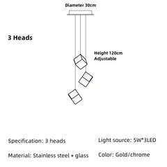 Acamar Glass Cube Chandelier