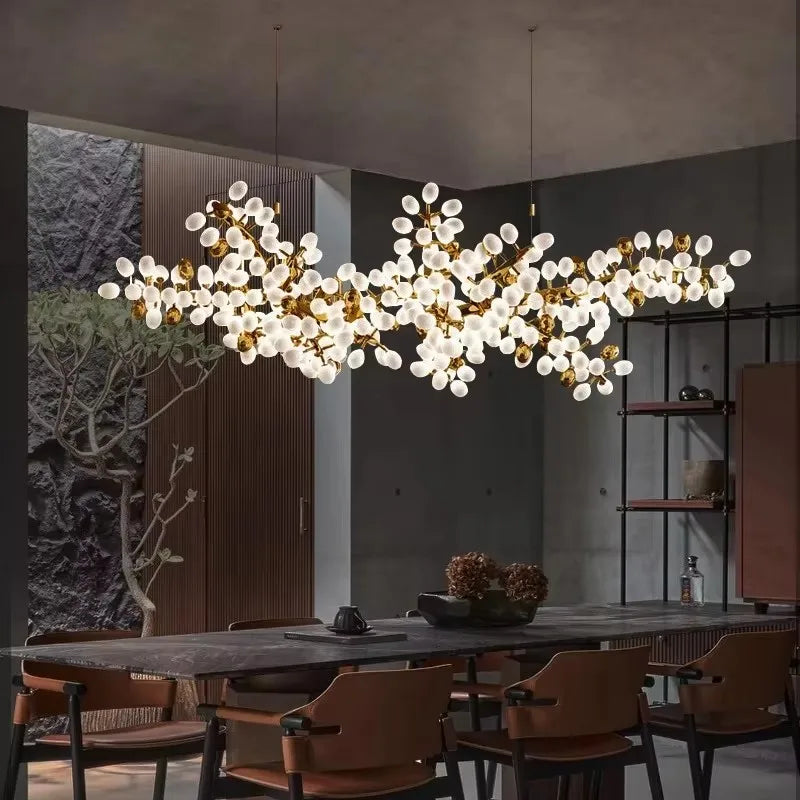Taygeta Frosted Grape Chandelier