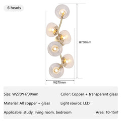 Hamal Globe Branch Wall Lamp