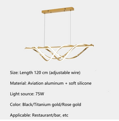 Nekkar Interlaced Ribbon Chandelier