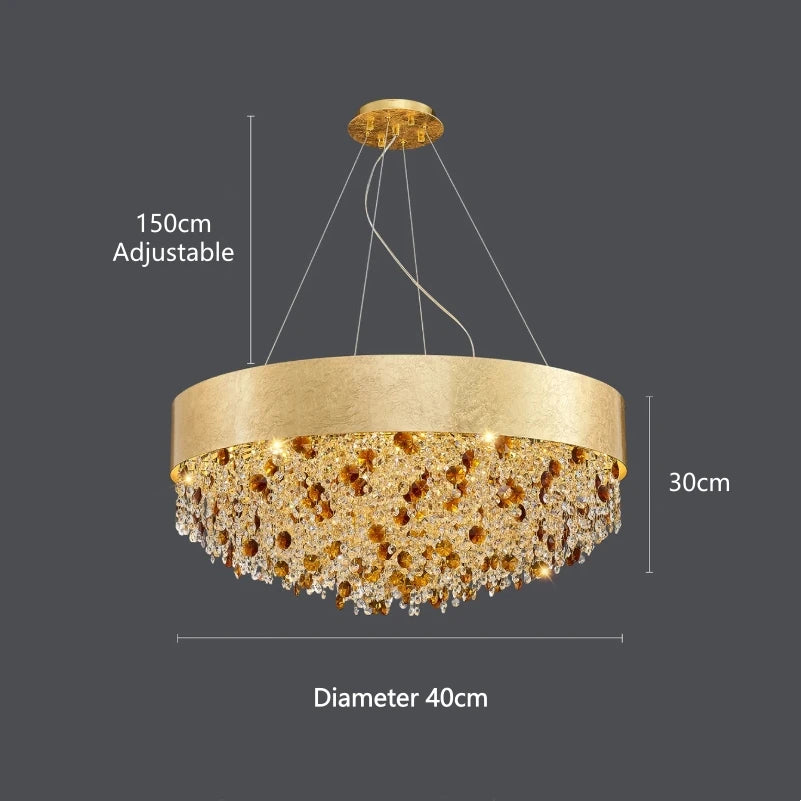 Alpherg Crystal Bead Band Chandelier