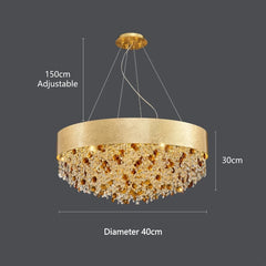Alpherg Crystal Bead Band Chandelier