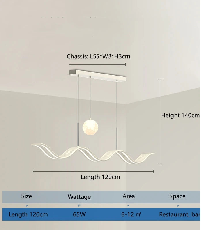 Albali Twin Wave Globe Pendant Lamp