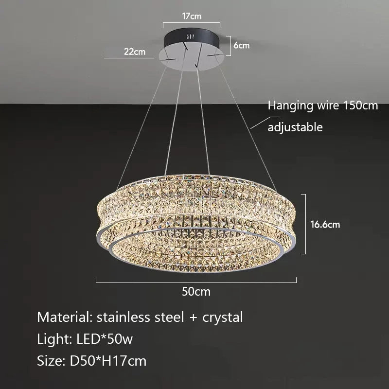 Alnair Crystal Halo Chandelier