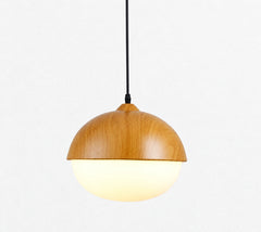 Achird Wood Cap Globe Pendant Lamp