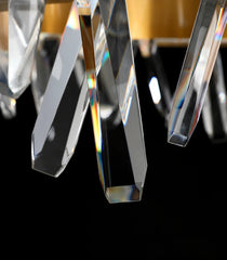 Nusakan Crossed Crystal Rod Chandelier