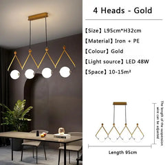 Seginus Accordion Globe Chandelier