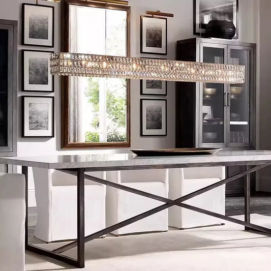 Alnair Rectangular Crystal Chandelier