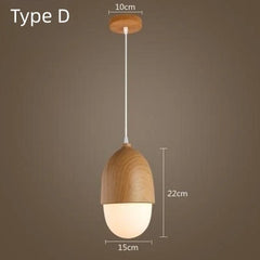 Achird Wood Cap Globe Pendant Lamp