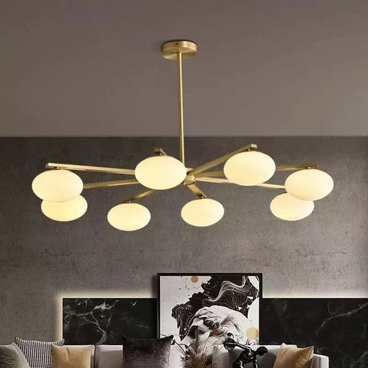 Tarf Oval Glass Disc Chandelier