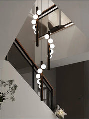 Girtab Globe Rod Staircase Chandelier