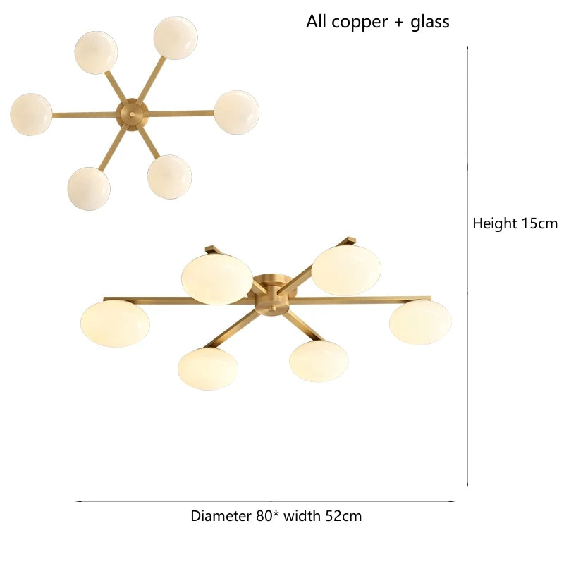 Tarf Oval Glass Disc Chandelier
