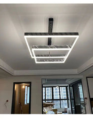 Schedar Layered Square Chandelier