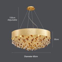 Alpherg Crystal Bead Band Chandelier