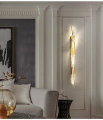 Adhafera Twisted Crystal Bar Wall Lamp